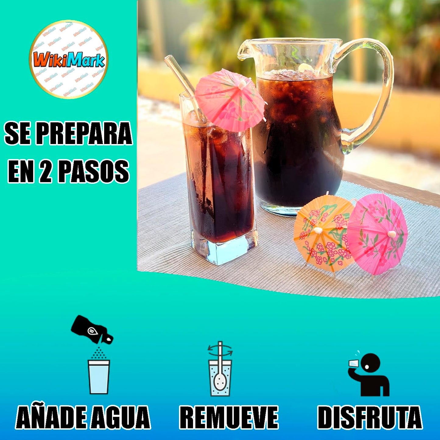 Lote Bebida Bolero (24 x 9 Gr) Sabor COLA Hidratante con Vitamina C, Sin Azúcar + Tarjeta con 100 Consejos Saludables y Vida Sana x WikiMark (24 Sobres + Tarjeta 100 Consejos, COLA (KOLA)) (Copia)
