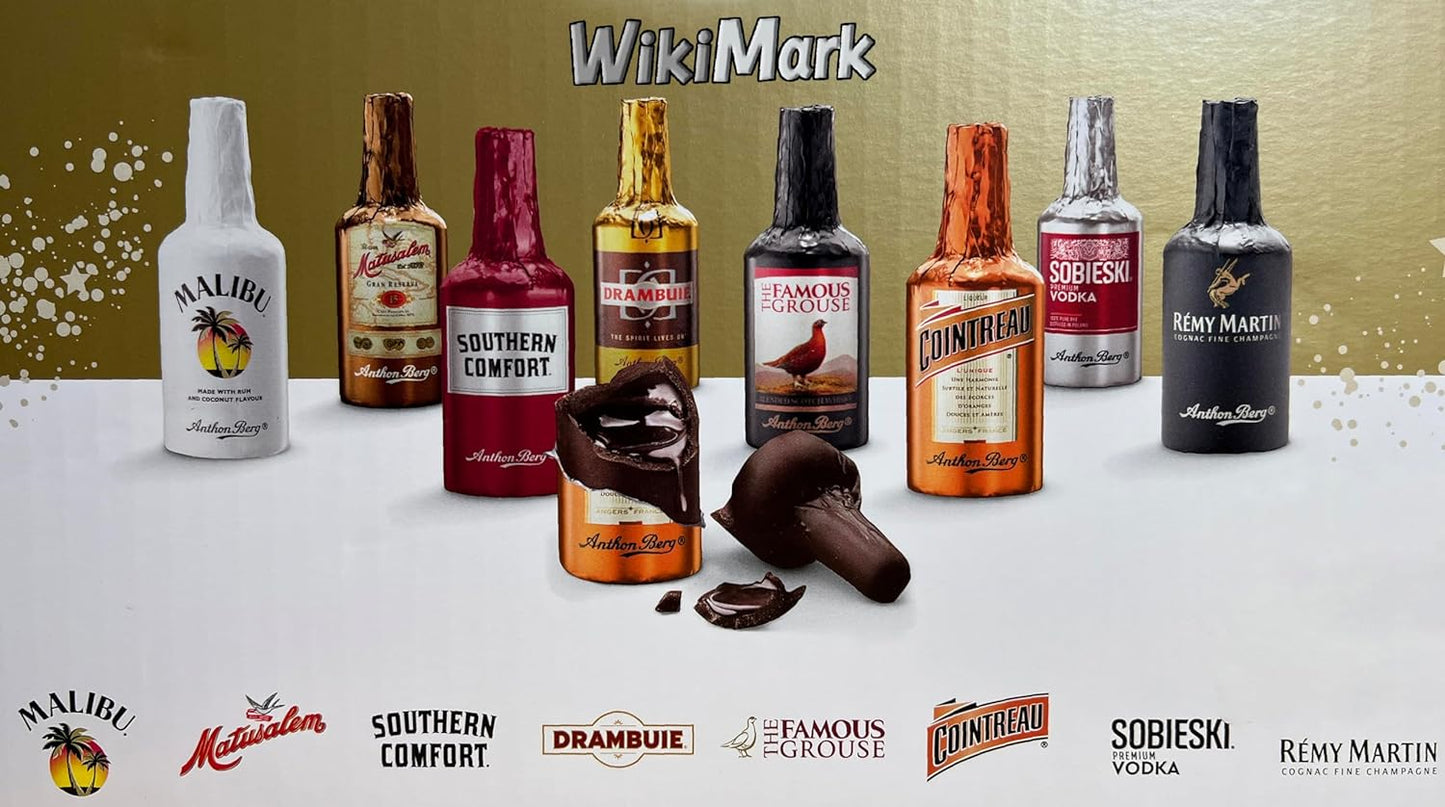 Anthon Berg - Botellitas de Chocolate Rellenas de Licores Originales. 64 Botellas - 1 Kg. Nueva Edición 2025.