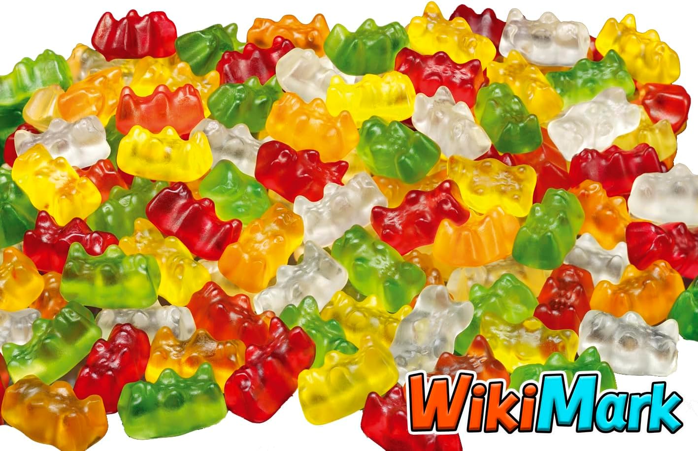 Lote 50 Mini Bolsitas Ositos de Oro Haribo con Tarjeta WikiMark "Deseo que Te Guste". Bolsitas de Gominolas Haribo Perfectas para Regalar en Cumpleaños, Halloween, Comuniones o Navidad.