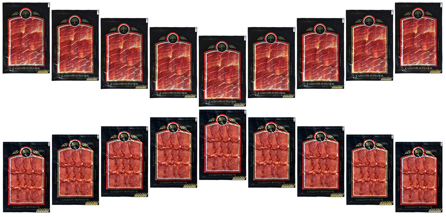 Lote Degustación Lomo Cebo Campo y Jamón de Cebo Ibérico 50% Raza Ibérica