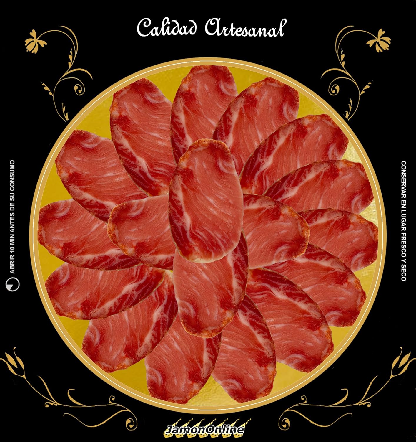 Lote Loncheado Ibérico en Plato Redondo, Jamón Ibérico, Lomo Ibérico, Chorizo Ibérico, Salchichón Ibérico. Cortado al Momento el Mismo Día Que Hace el Pedido. WikiMark