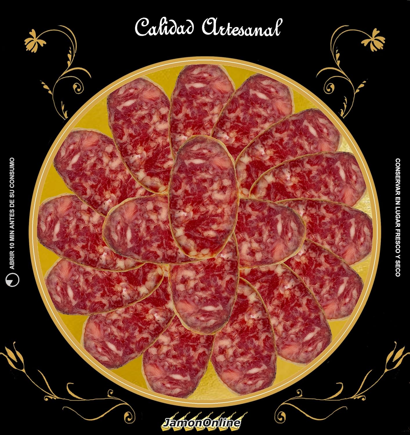 Lote Loncheado Ibérico en Plato Redondo, Jamón Ibérico, Lomo Ibérico, Chorizo Ibérico, Salchichón Ibérico. Cortado al Momento el Mismo Día Que Hace el Pedido. WikiMark