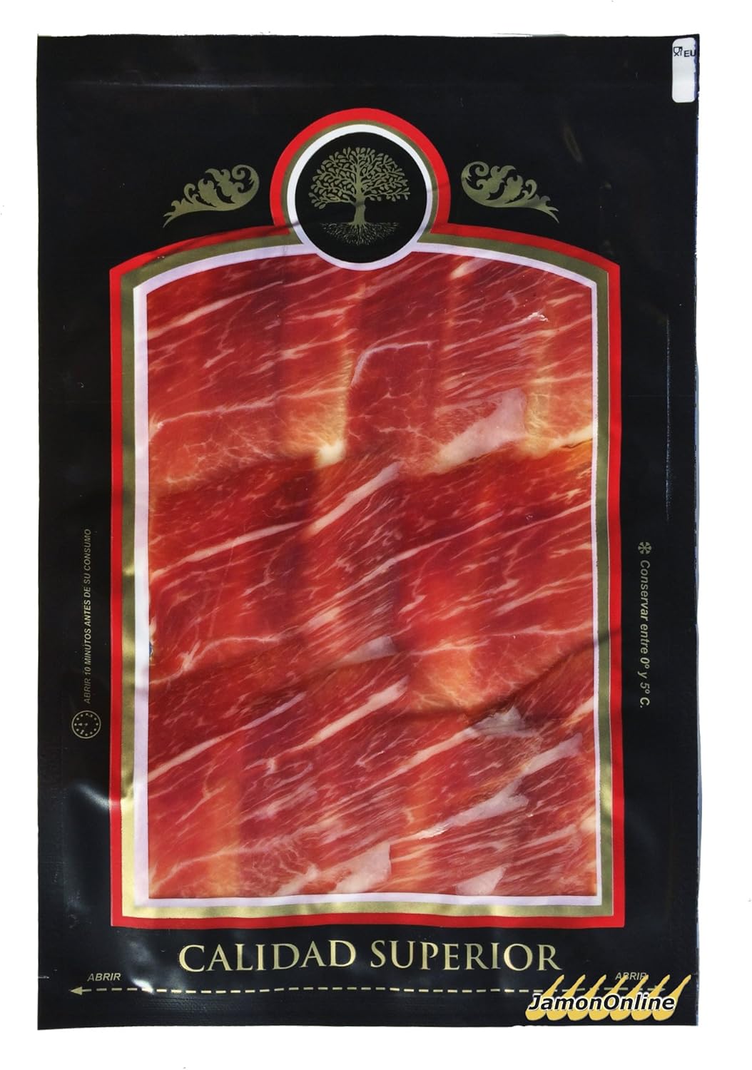 Cesta de Navidad Económica con Jamón Serrano Loncheado, Chorizo Ibérico, Salchichón Ibérico, Vino Señorío de los Llanos Crianza 3/8 y Picos de Pan.