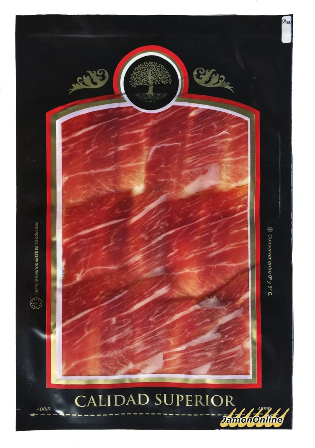 Lote Degustación: Jamón de bellota, Lomo de bellota, Cecina de Vacuno, Chorizo de bellota, Salchichón de bellota, Queso Oveja. (100 g de cada). Recién Cortado el Mismo Día.