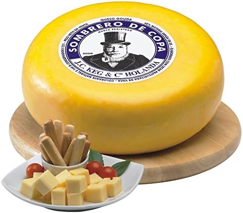 Queso Gouda Holandés Sombrero de Copa. Pieza de 4 Kg.