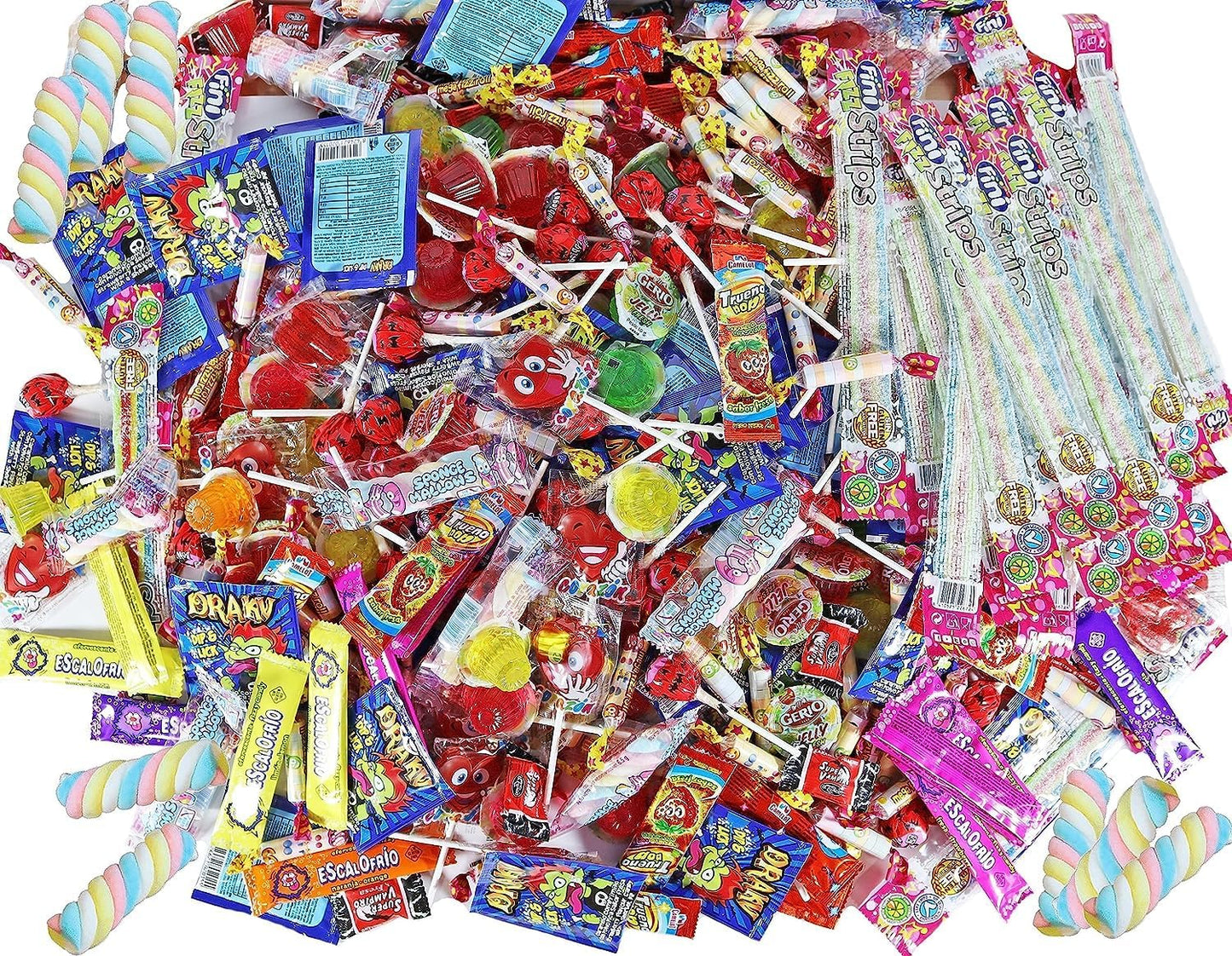 100 Chuches Relleno de Piñata Sin Alérgenos, Golosinas y Caramelos - Para Relleno Bolsas de Cumpleaños, Fiestas, Navidad, Halloween. Sin Gluten y Sin Leche.